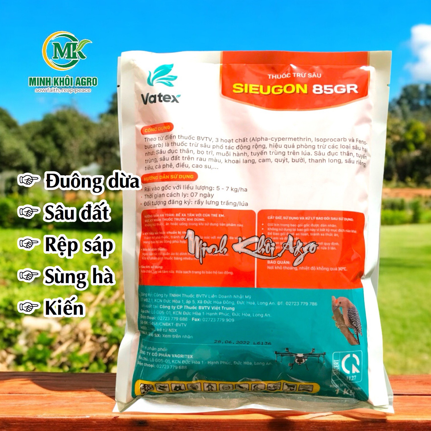 Thuốc trừ sâu đất Sieugon 85GR - Gói 1kg